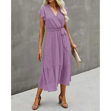 BTFBM Summer Floral Midi Dress - Stylish & Versatile