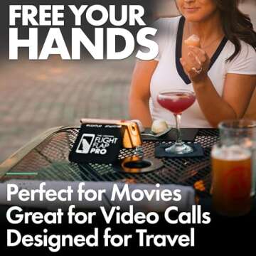 Flight Flap Airplane Phone Holder, Flexible Tablet and Cell Phone Holder, Folding Cellphone Stand fo...