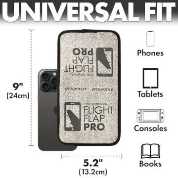 Flight Flap Airplane Phone Holder, Flexible Tablet and Cell Phone Holder, Folding Cellphone Stand for Desk, Bed, Office, Treadmill - Airplane Accessories Long Flight Travel - Plane Essentials (Pro)