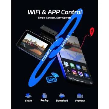 Pelsee P3 4K Dash Cam Front and Rear, 64GB SD Card, 4K+1080P Dual Dash Camera for Cars with Wi-Fi, GPS, ADAS, BSD, LCA, 3’’ IPS Display Car Camera, APP & Voice Control, Night Vision, 24H Parking Mode