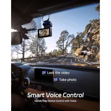 Pelsee P3 4K Dash Cam Front and Rear, 64GB SD Card, 4K+1080P Dual Dash Camera for Cars with Wi-Fi, GPS, ADAS, BSD, LCA, 3’’ IPS Display Car Camera, APP & Voice Control, Night Vision, 24H Parking Mode