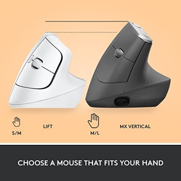 Logitech Lift Ergonomic Mouse - Wireless Comfort for All