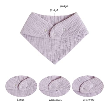 Konssy Muslin Baby Bibs 10 Pack Soft Absorbent Bandana Bibs