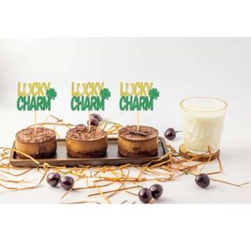 Lucky Charm Cupcake Toppers for St Patrick's Day Celebrations