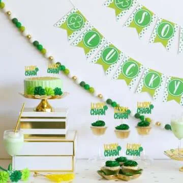 Lucky Charm Cupcake Toppers for St Patrick's Day Celebrations