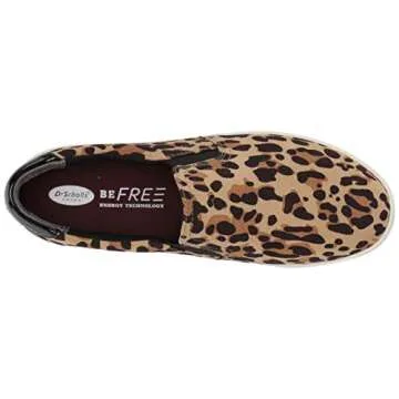 Dr. Scholl's Shoes Women's Madison Slip On Fashion Sneaker, Tan/Black Leopard Microfiber, 10
