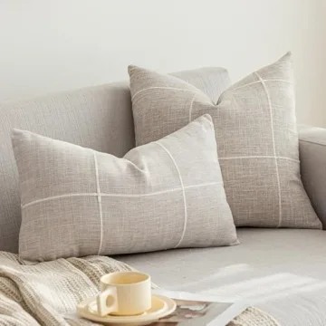 Rustic Cotton Linen Cushion Cover for Stylish Home Decor