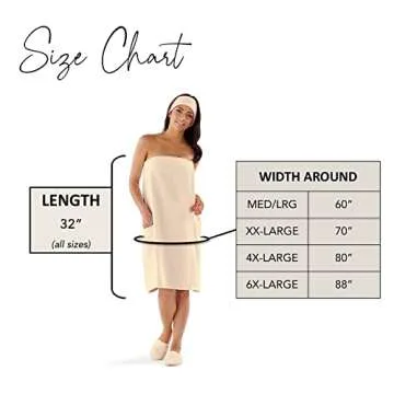 Boca Terry Women's Spa Wrap - 100% Cotton Towel Wrap for Women