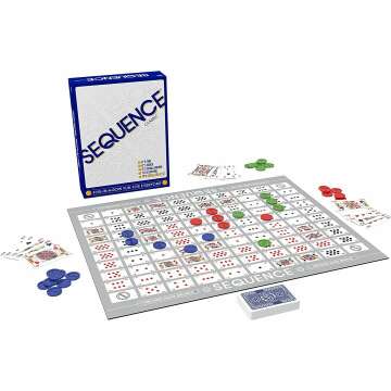 SEQUENCE Game with Folding Board, Cards & Chips