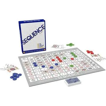 SEQUENCE Game with Folding Board, Cards & Chips