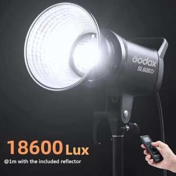 Godox SL60IID LED Video Light - 70W, 18600Lux, Bluetooth Control