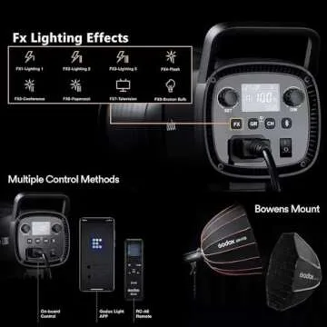 Godox SL60IID LED Video Light - 70W, 18600Lux, Bluetooth Control