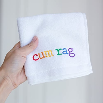 Funny Cum Rag Towel Adult Humor Gag Gift for Parties