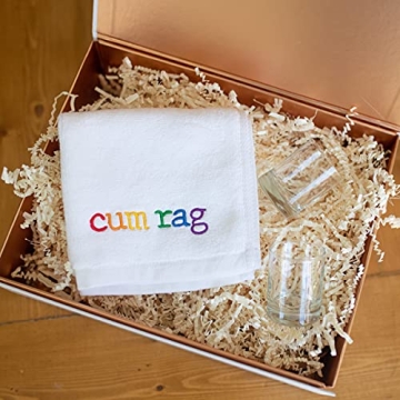 Funny Cum Rag Towel Adult Humor Gag Gift for Parties