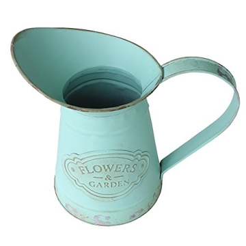 VANCORE Shabby Chic Metal Jug Vase for Decoration
