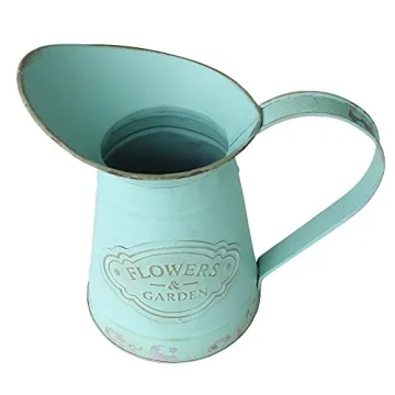 VANCORE Shabby Chic Metal Jug Vase for Decoration