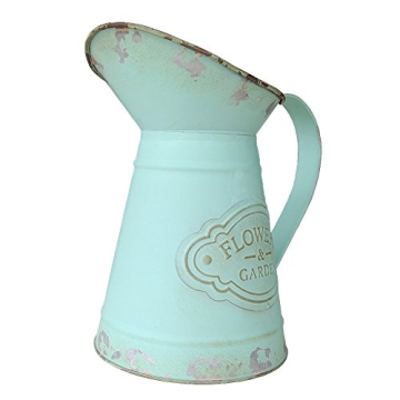 VANCORE Shabby Chic Metal Jug Vase for Decoration