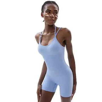 PUMIEY Women’s Jumpsuit Double Strapped Comfort Romper