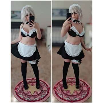 paloli Maid Outfit Anime Halloween Cosplay Costume French Apron Fancy Lingerie Sets for Women