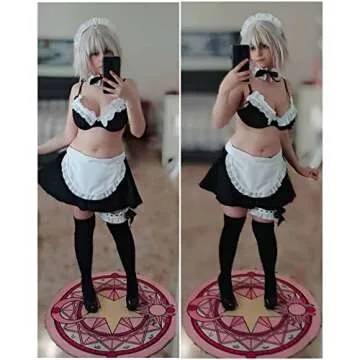 paloli Maid Outfit Anime Halloween Cosplay Costume French Apron Fancy Lingerie Sets for Women