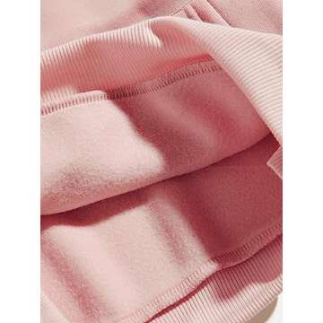 Floerns Women's Letter Graphic Print Long Sleeve Drawstring Hoodie Sweatshirt A Light Pink S