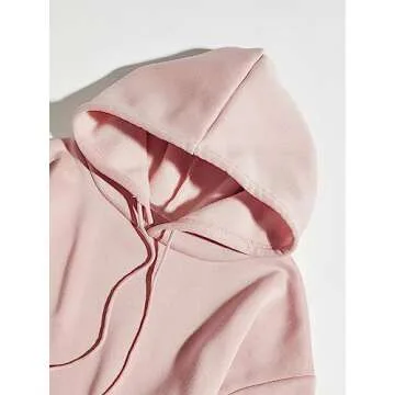 Floerns Women's Letter Graphic Print Long Sleeve Drawstring Hoodie Sweatshirt A Light Pink S