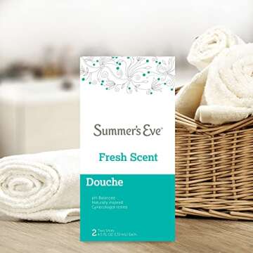 Summer's Eve Douche Fresh Scent 4.5 oz Size (Pack of 2) pH Balanced, Dermatologist & Gynecologist Tested