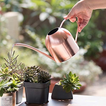 AMORNING Stylish Copper Watering Can for Small Plants