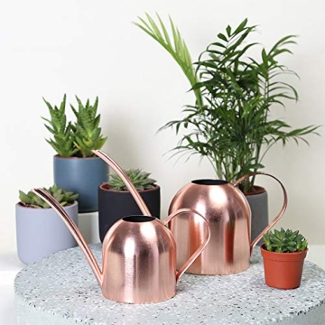 AMORNING Stylish Copper Watering Can for Small Plants