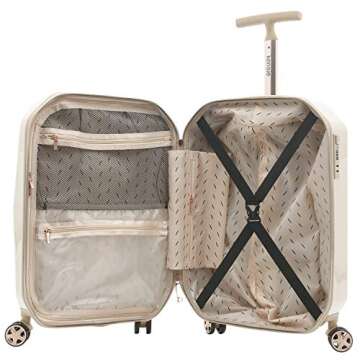 kensie Women's Gemstone Luggage Set, Rose Gold, 20-Inch Carry-On