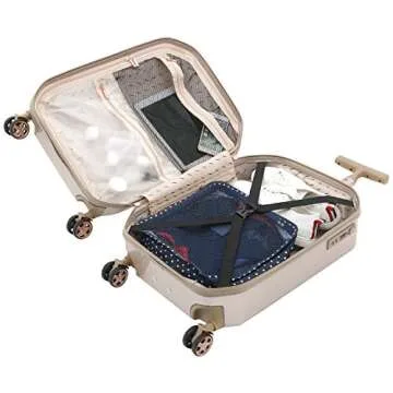 kensie Women's Gemstone Luggage Set, Rose Gold, 20-Inch Carry-On