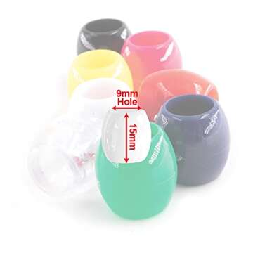 48 Pcs Beads Jewelry Making Kit DIY Hair Braiding Bracelet Ornaments Crafts Jumbo Round Pony (White)