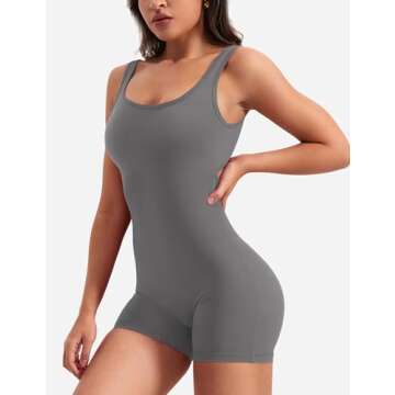 Stylish YEOREO Backless Workout Jumpsuit for Women