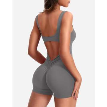 Stylish YEOREO Backless Workout Jumpsuit for Women