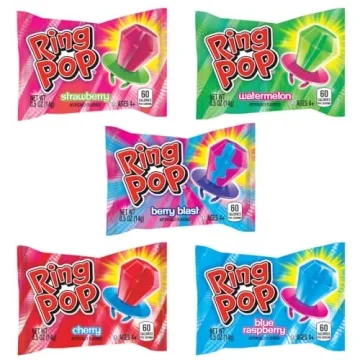 Ring Pop Lollipop Variety Pack of 24 Assorted Flavors
