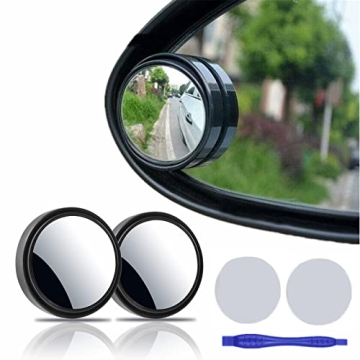2 pcs Blind Spot Mirrors with HD Glass 360° View for Enhanced Safety