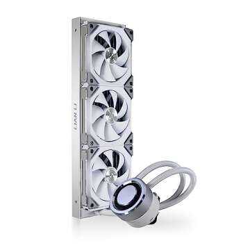 Lian Li GALAHAD AIO 360 RGB UNI FAN SL120 EDITION WHITE - Triple 120mm Addressable RGB Fans AIO CPU Liquid Cooler - GA-360SLA