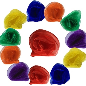 AIVIAI Kids Dance Scarves 12pcs for Music Movement Play