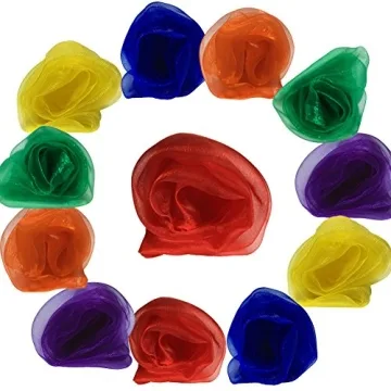 AIVIAI Kids Dance Scarves 12pcs for Music Movement Play