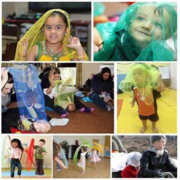 AIVIAI Kids Dance Scarves 12pcs for Music Movement Play