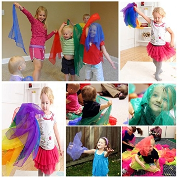 AIVIAI Kids Dance Scarves 12pcs for Music Movement Play