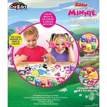 Disney Cra-Z-Art Minnie Mouse & Friends Finger Paint Fun by Cra-Z-Art - Amazon Exclusive, 1 Count (P...
