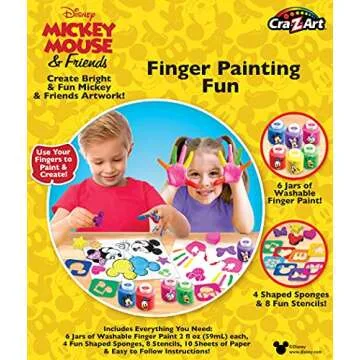 Disney Cra-Z-Art Minnie Mouse & Friends Finger Paint Fun by Cra-Z-Art - Amazon Exclusive, 1 Count (Pack of 1)