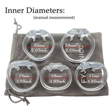 FYJENNICC HT-V4 Chastity Cage for Men | 5 Adjustable Wide Rings & 6 Colors | Beginner-Friendly | Adult Sex Toy with Sizing Guide (Pink with Silver Sparkles, Standard)