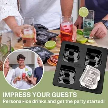 Custom Letter Silicone Ice Cube Molds for Personalized Drinks