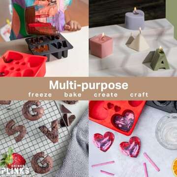 DRINKSPLINKS Custom Letter B Silicone Ice Cube Tray‚ Personalized Monogram Big Ice Cube Molds for Whiskey, Bourbon, Cocktails, and Customized Gifts with Initials. Fun Alphabet Mold for Every Name.