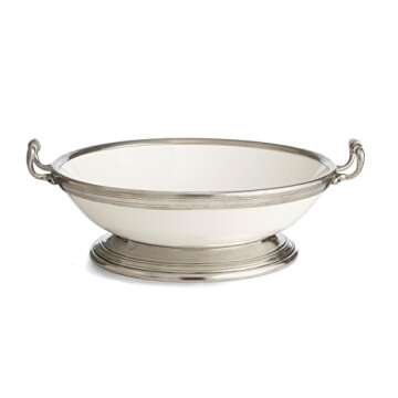 Arte Italica Tuscan Large Footed Bowl with Handles - Elegant Serving