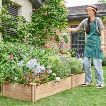 Yaheetech 8x2ft Versatile Wooden Raised Garden Bed