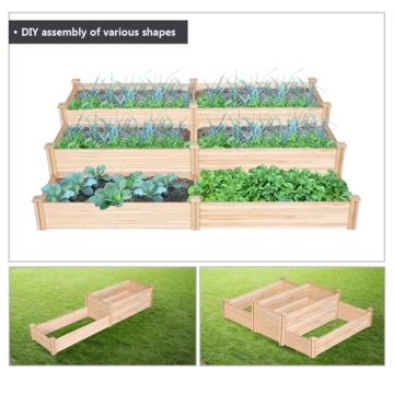 Yaheetech 8x2ft Versatile Wooden Raised Garden Bed