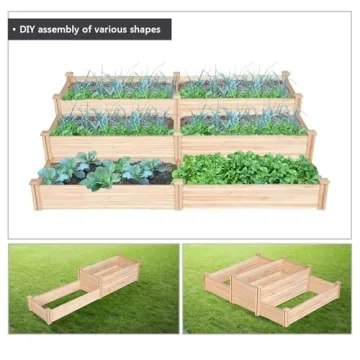 Yaheetech 8x2ft Versatile Wooden Raised Garden Bed